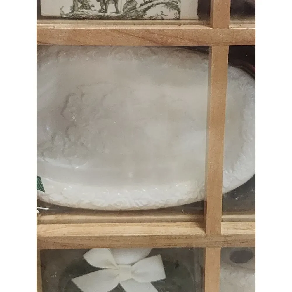 Bath Garden Vintage Wood Glass Wall Curio Display Cabinet Body Case Collection